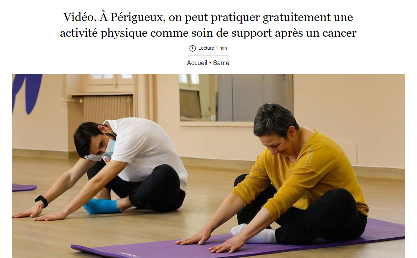 A Périgueux, on peut pratiquer gratuitement une activité physique comme soin de support après un cancer