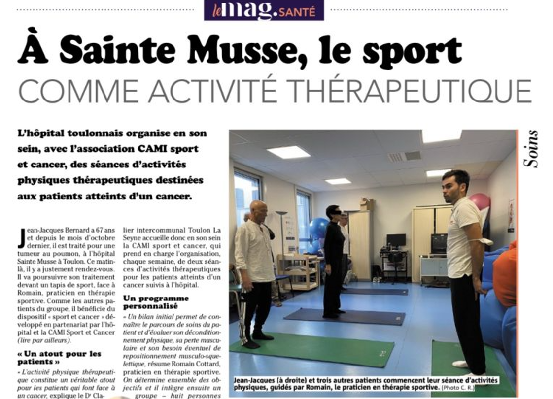 A Sainte-Musse, le sport comme activité thérapeutique