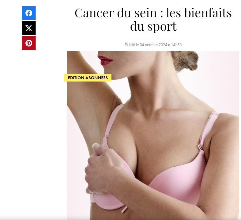 Cancer du sein : les bienfaits du sport