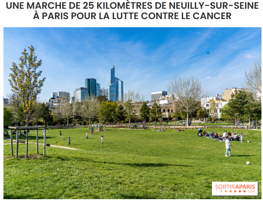 Une marche de 25 kilomètres de Neuilly-sur-Seine à Paris pour la lutte contre le cancer
