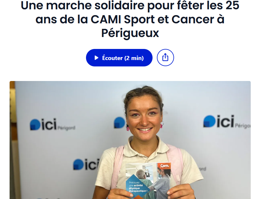 Une marche solidaire pour fêter les 25 ans de la CAMI Sport et Cancer à Périgueux