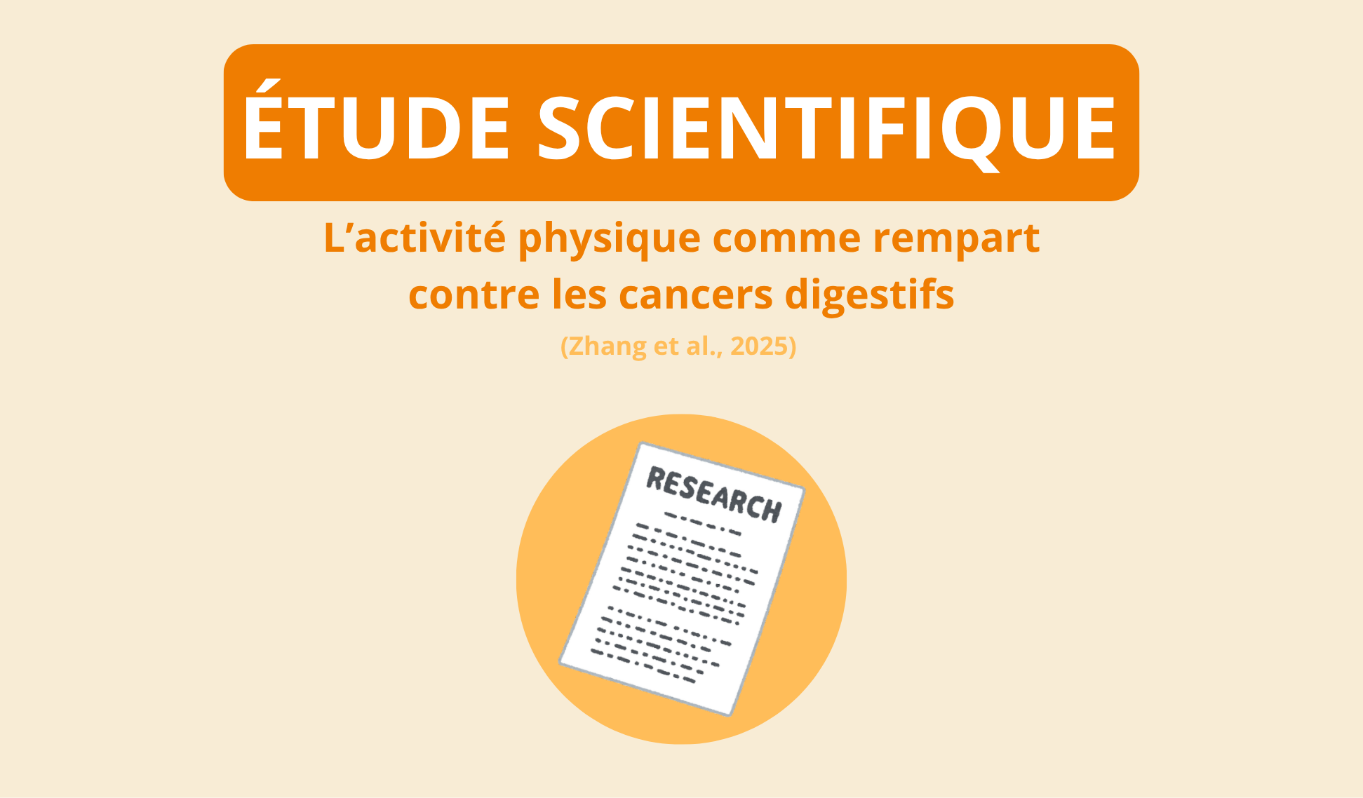 Nouvelle étude scientifique: L'activité physique comme rempart contre les cancers digestifs