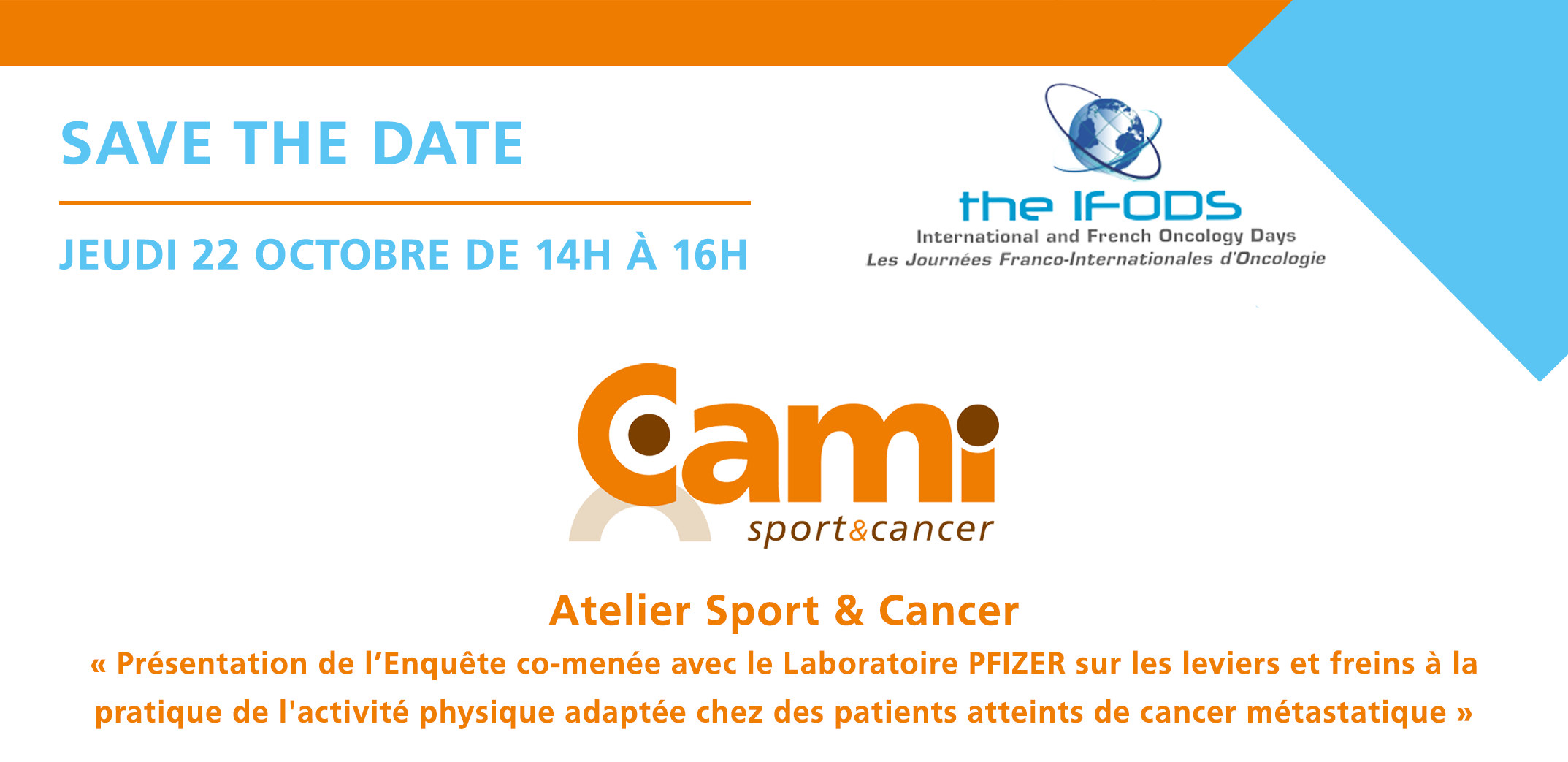 Congrès IFODS 2020 - Atelier Sport & Cancer