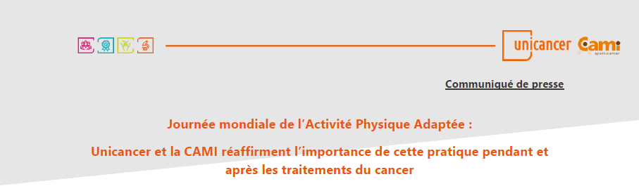 Journée mondiale de l’Activité Physique Adaptée :  Unicancer et la CAMI réaffirment l’importance de cette pratique pendant et après les traitements du cancer